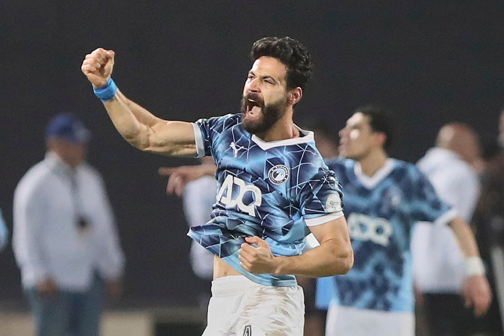 Egypt Soccer CAF Champions League Final Pyramids FC vs Mamelodi Sundowns: Ahmed Samy 