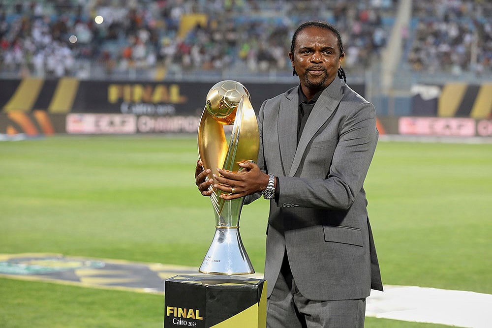 Egypt Soccer CAF Champions League Final Pyramids FC vs Mamelodi Sundowns: Nwankwo Kanu