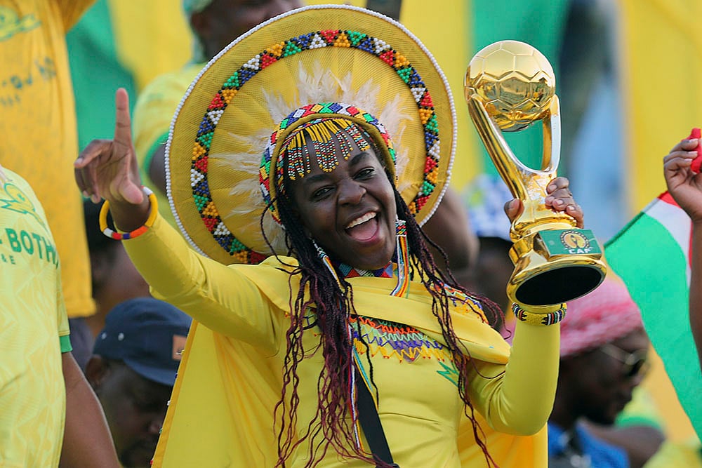 Egypt Soccer CAF Champions League Final Pyramids FC vs Mamelodi Sundowns: Sundowns fan