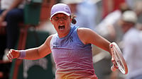 Iga Swiatek Vs Emerson Jones LIVE Score, French Open: Polish Star Aims For Winning Start At Roland Garros AP Photo/Christophe Ena : Poland's Iga Swiatek celebrates after beating Kazakhstan's Elena Rybakina.