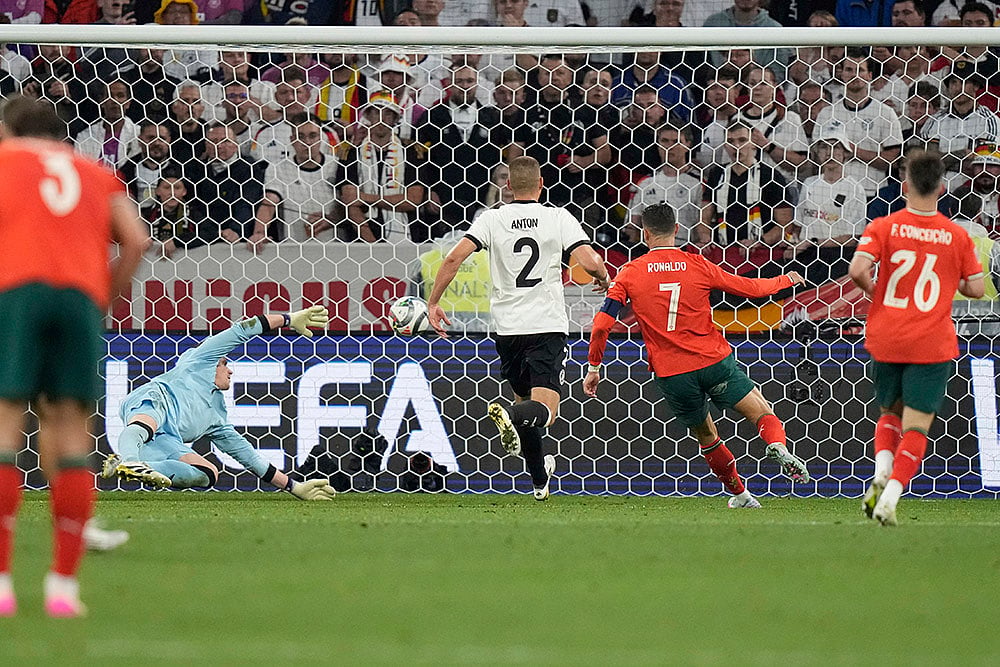 UEFA Nations League semifinal soccer Germany vs Portugal:  Cristiano Ronaldo