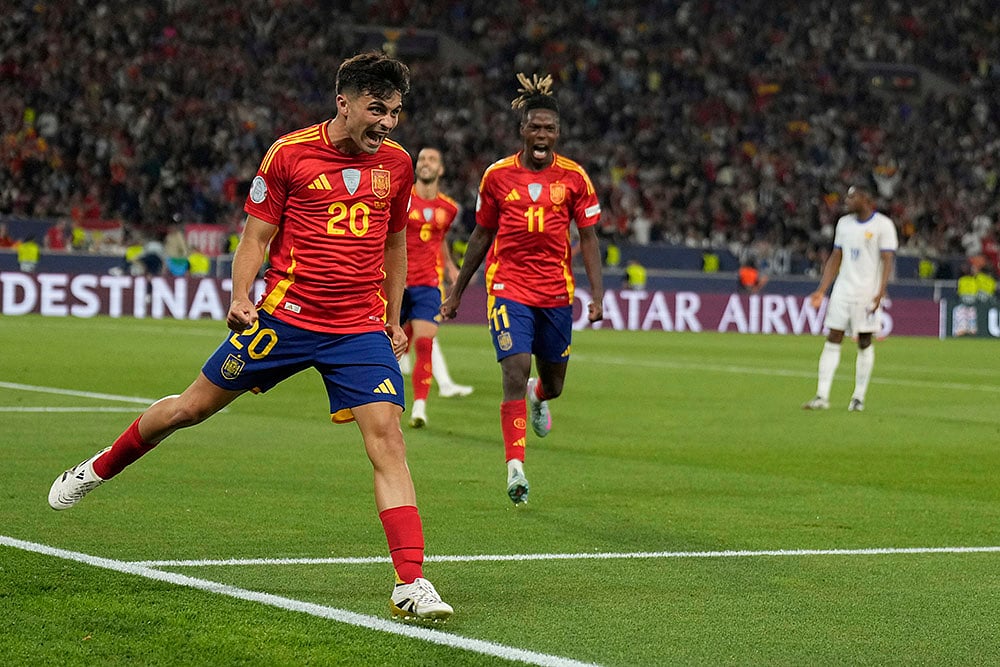 UEFA Nations League soccer Semi-final Spain vs France: Pedri 