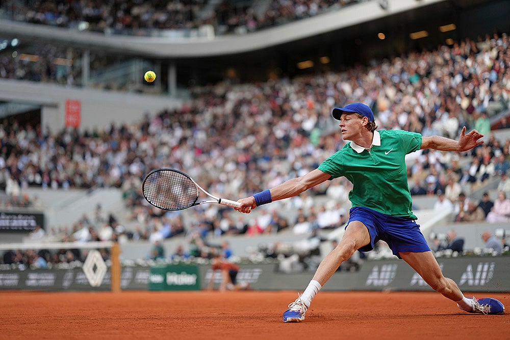 French Open Tennis 2025 Semi-Final Jannik Sinner vs Novak Djokovic