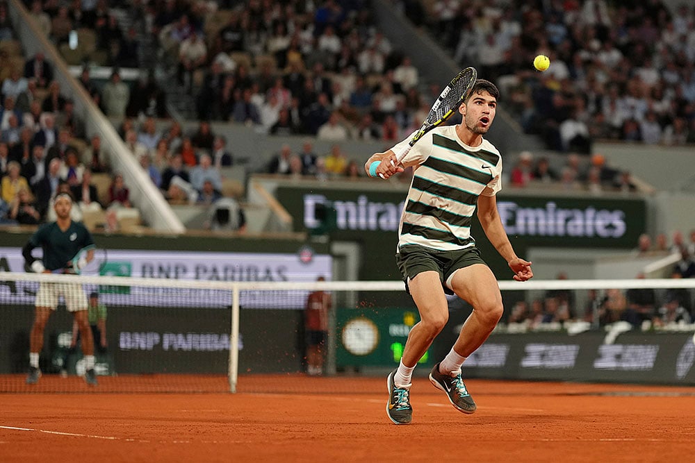 French Open Tennis 2025 Semi-Final Carlos Alcaraz vs Lorenzo Musetti 