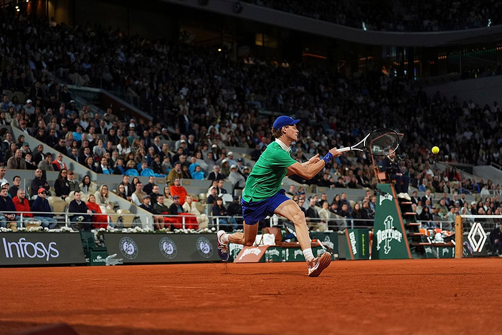 French Open Tennis 2025 Semi-Final Jannik Sinner vs Novak Djokovic
