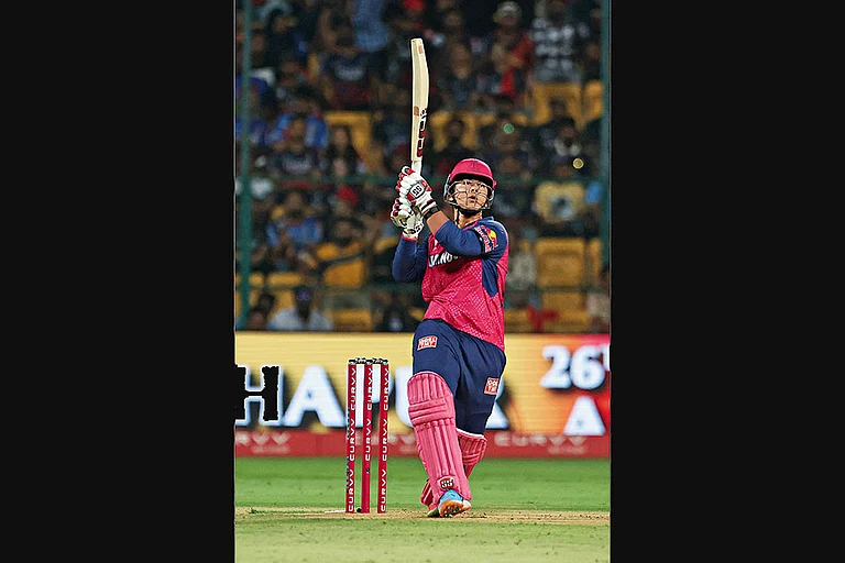 Destiny’s Child: Vaibhav plays a shot at the M Chinnaswamy Stadium on April 24, 2025, in Bengaluru - | Photo: Getty Images