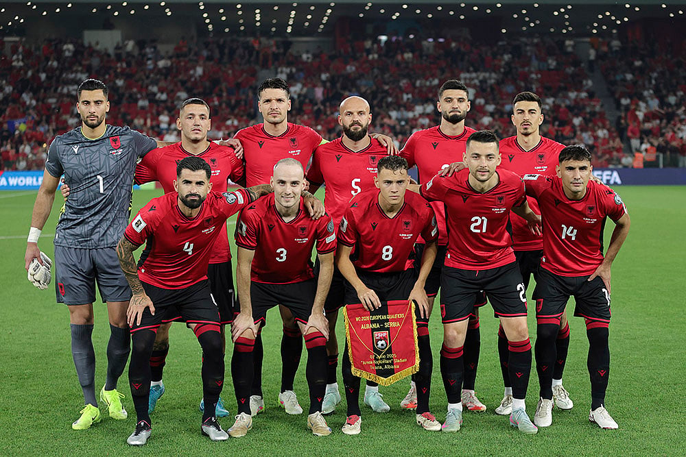 World Cup 2026 group K qualifying soccer Albania vs Serbia photos