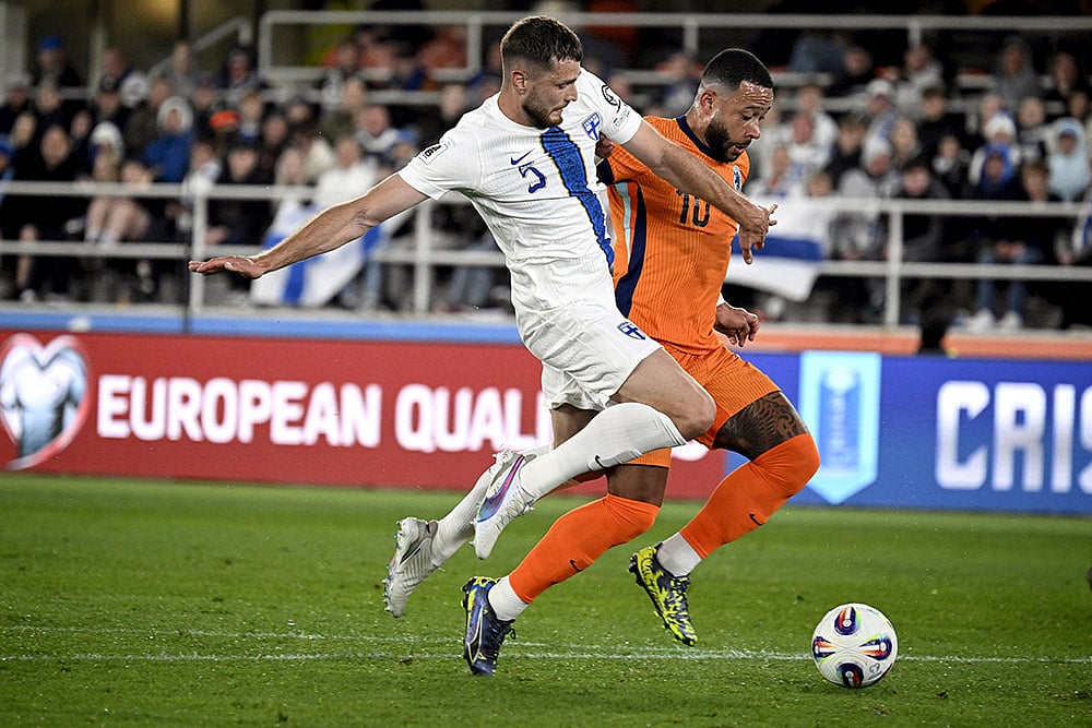 World Cup 2026 group K qualifying soccer Finland vs Netherlands_Leo Vaisanen