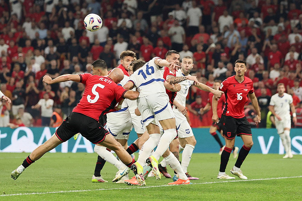 World Cup 2026 group K qualifying soccer Albania vs Serbia pics