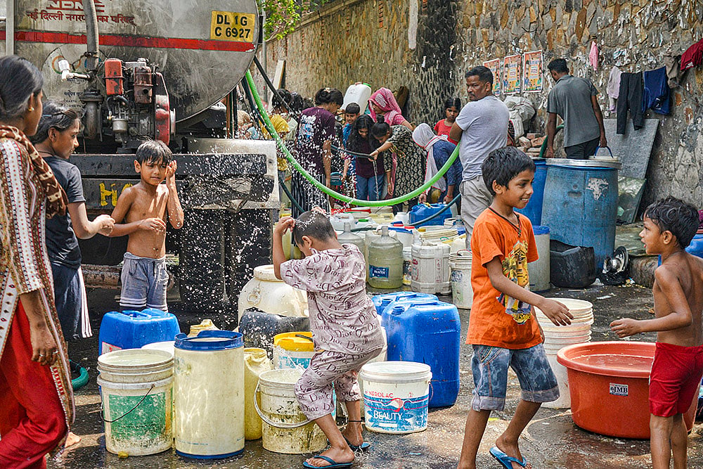 North India Summer weather: Water crisis in Delhi