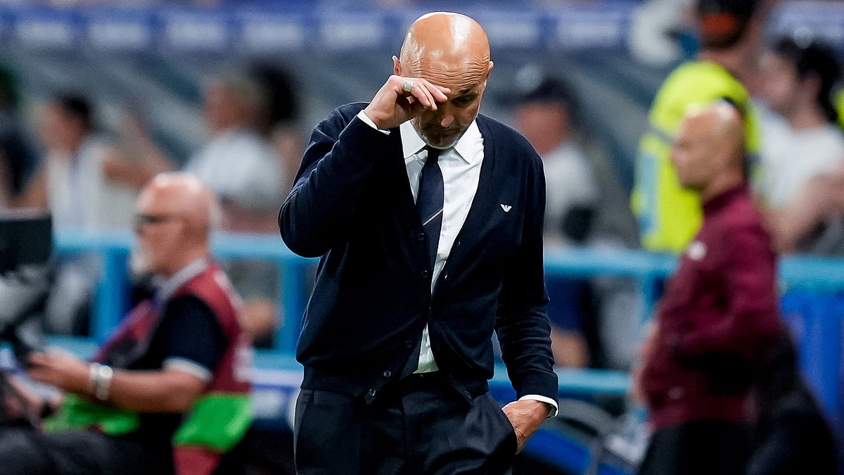 Luciano Spalletti took charge of his final game as Italy's manager