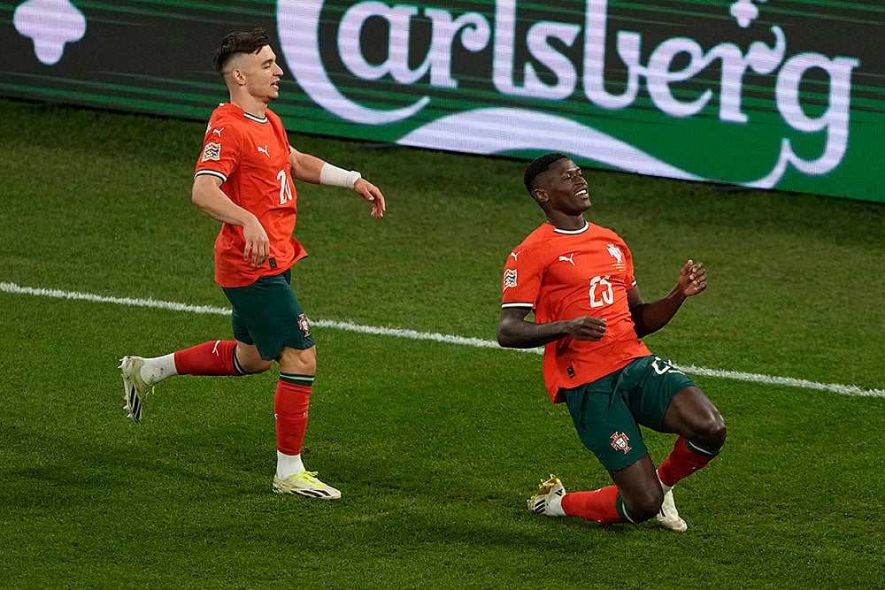 Nations League final soccer Portugal vs Spain: Nuno Mendes