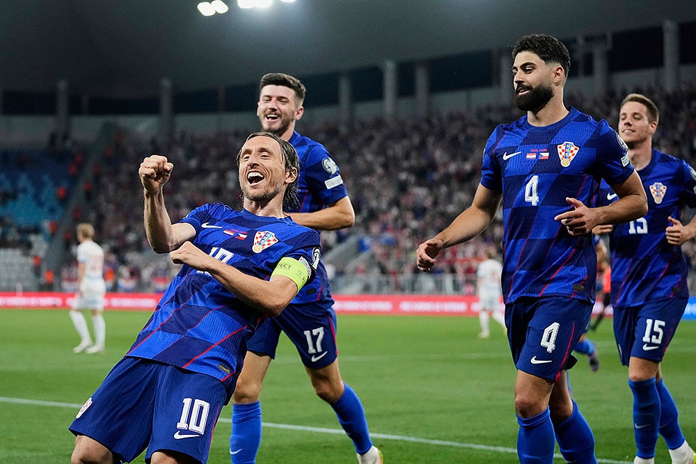 FIFA World Cup 2026 European qualifiers group L soccer match Croatia vs Czechia: Luka Modric