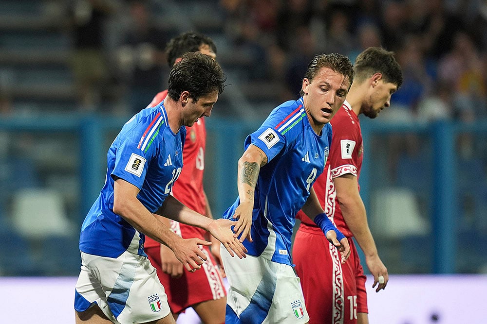 FIFA World Cup 2026 European qualifiers soccer match  Italy vs Moldova: Andrea Cambiaso