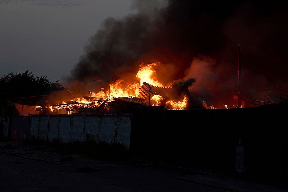 Russian Invasion Of Ukraine; Russias missile and drone attack in Kyiv