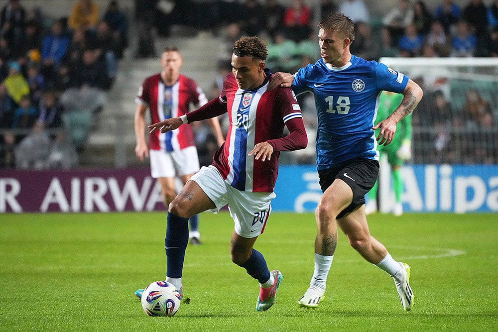 FIFA World Cup 2026 European qualifiers soccer match Estonia vs Norway: Michael Schjonning-Larsen