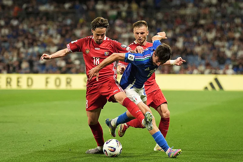FIFA World Cup 2026 European qualifiers soccer match Italy vs Moldova: Andrea Cambiaso