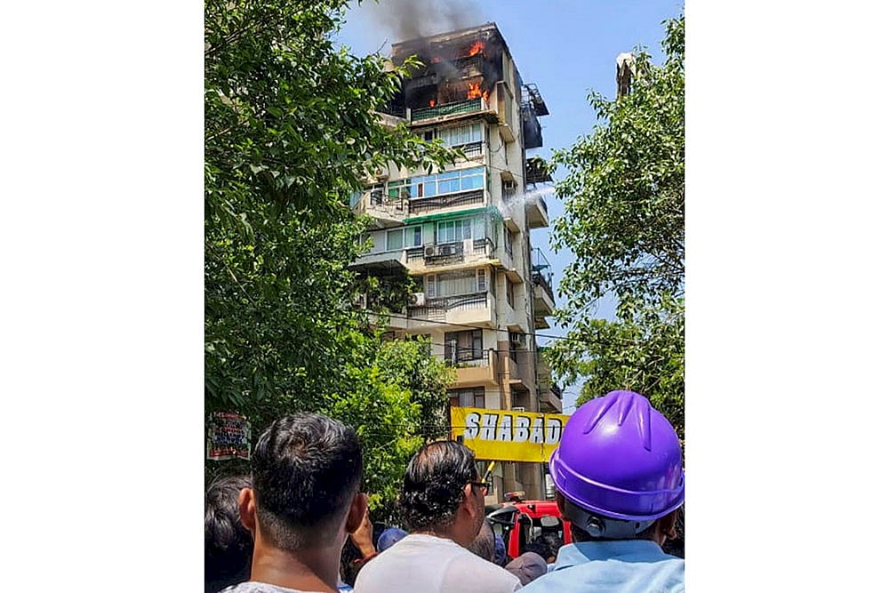 3 killed in fire at residential building in Delhis Dwarka