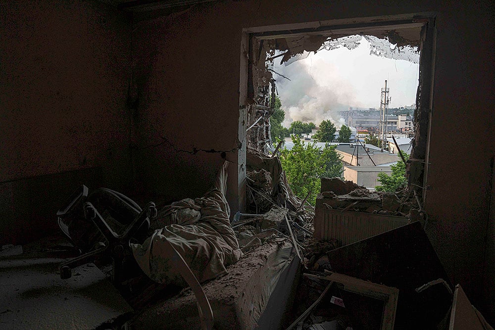 Russian Invasion Of Ukraine; Russias missile and drone attack in Kyiv