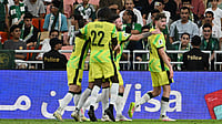 Australia Vs Turkey LIVE Streaming, FIFA World Cup 2026: Where To Watch, Prediction, H2H - All You Need To Know Photo: AP : Australia's Connor Metcalfe, right, celebrates after scoring his side's opening goal against Saudi Arabia during the FIFA World Cup 2026 Asian qualifying Group C match at King Abdullah Stadium in Jeddah, Saudi Arabia.