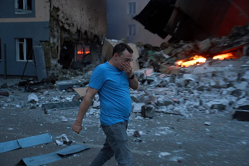 Russian Invasion Of Ukraine; Russias missile and drone attack in Kyiv
