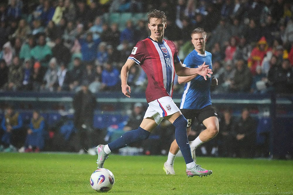 FIFA World Cup 2026 European qualifiers group I soccer match Estonia vs Norway: Martin Odegaard