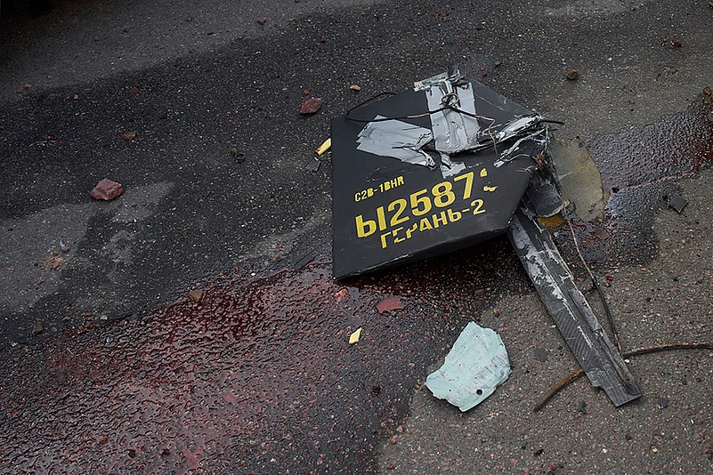Russian Invasion Of Ukraine; Russias missile and drone attack in Kyiv