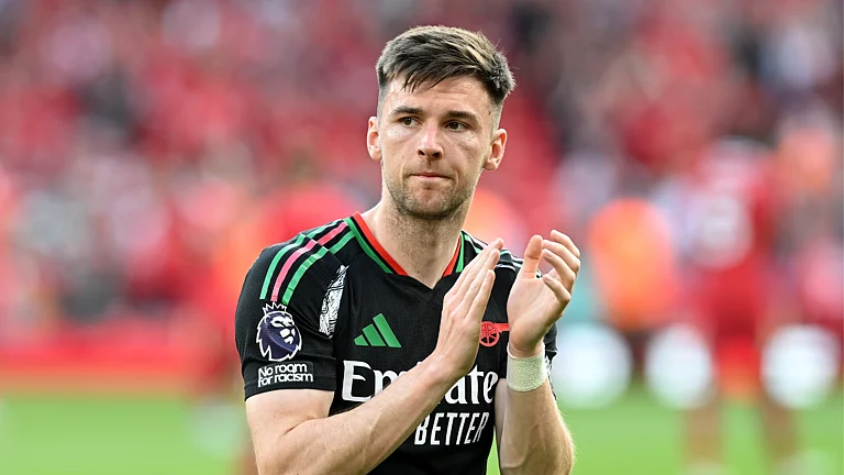File photo of Kieran Tierney playing for Arsenal. - File