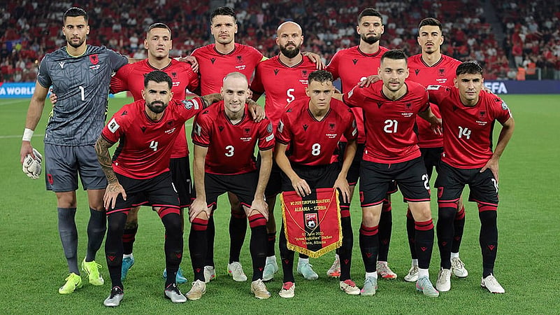 World Cup 2026 group K qualifying soccer Albania vs Serbia photos