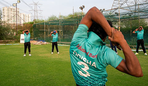 Differently-abled Cricketers playing in the Nagesh Trophy