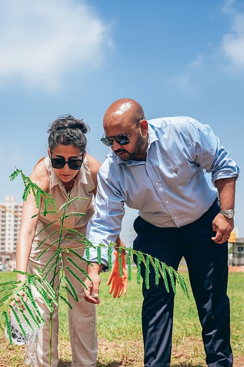  Mr. Vishal Vincent (Managing Director) and Mrs. Shikha Appayya (Design Director) planting a sapling