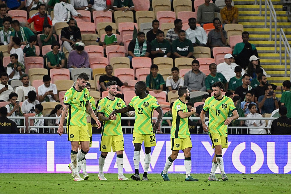 Saudi Arabia vs Australia World Cup 2026 AFC qualifier Group C match pics: Mitchell Duke