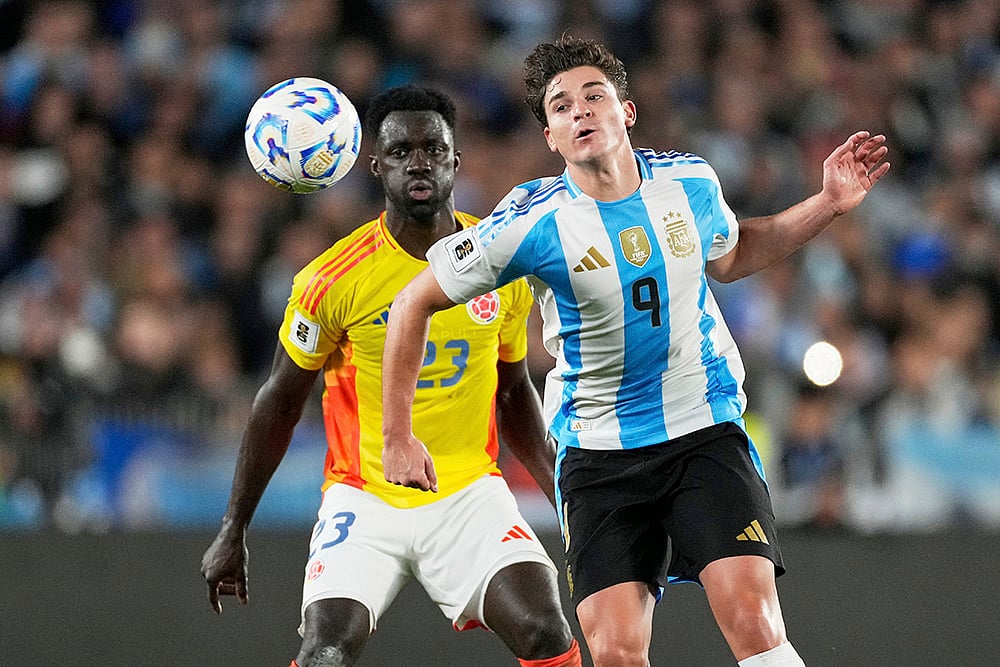 South American World Cup Qualifiers Argentina vs Colombia  WCup Soccer: Julian Alvarez