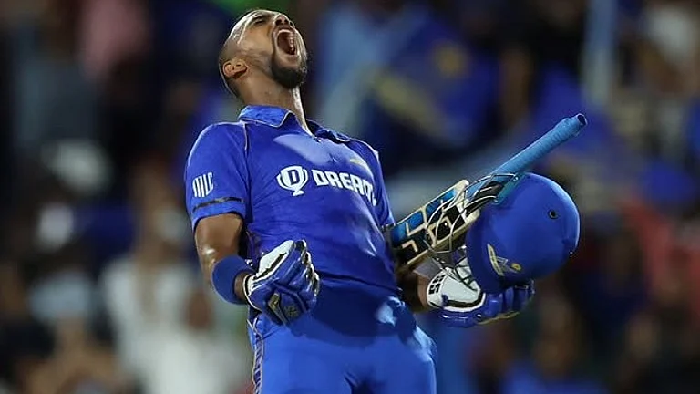 File photo of Nicholas Pooran playing for MI New York. - | Photo: Instagram/minycricket