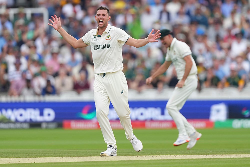 SA vs AUS ICC WTC Final 2025 day 2 at Lords: Australias Josh Hazlewood