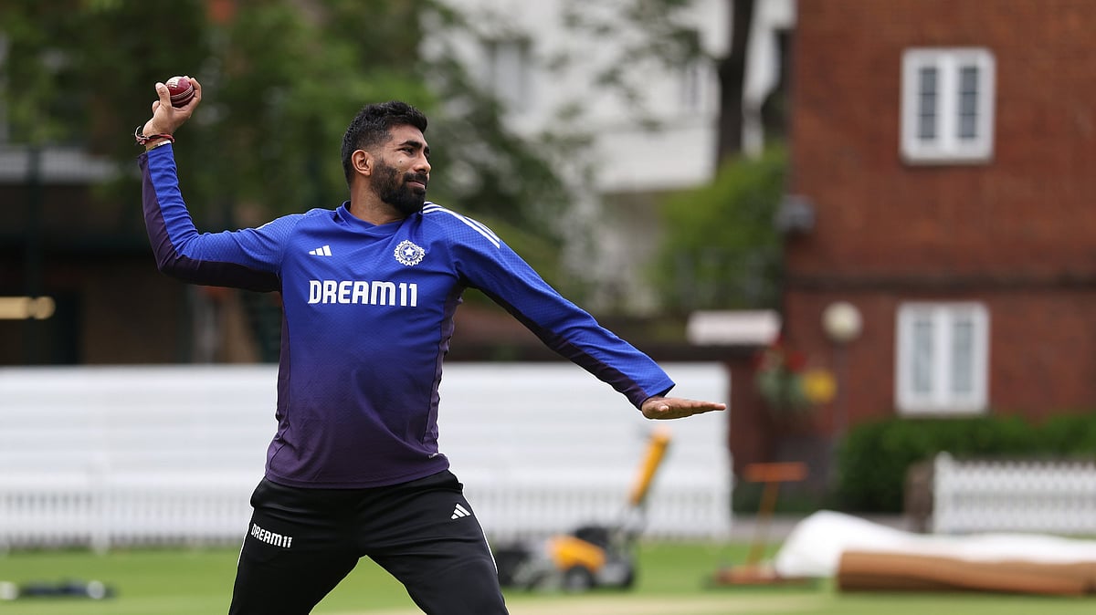 Jasprit Bumrah during training sessions. - X/BCCI