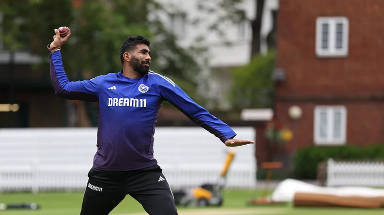 Jasprit Bumrah during training sessions. - X/BCCI