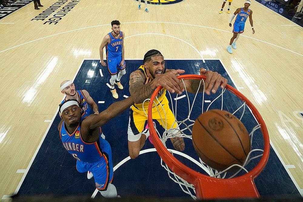 Oklahoma City Thunder vs Indiana Pacers NBA Finals series game 3 photo: Obi Toppin