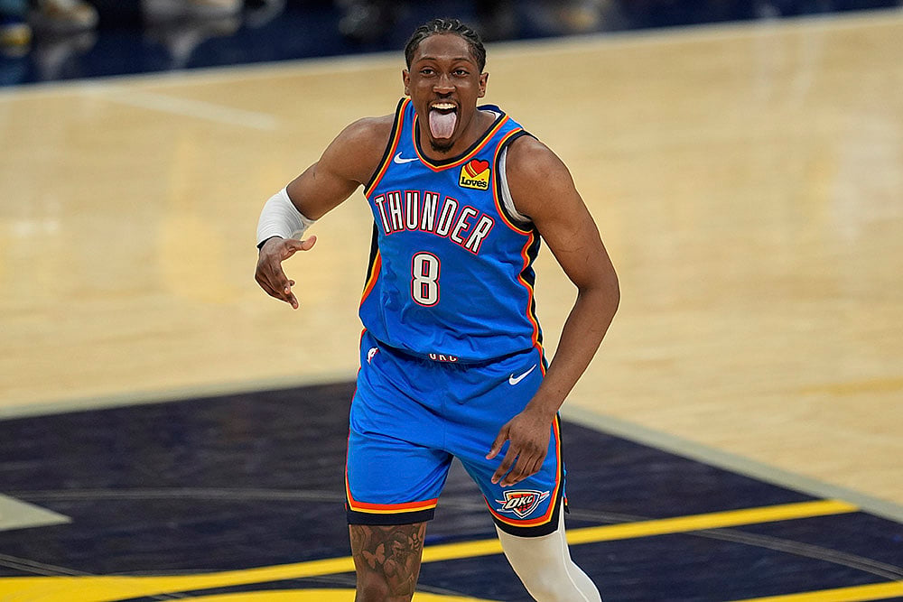 Oklahoma City Thunder vs Indiana Pacers NBA Finals series game 3 photo: Jalen Williams