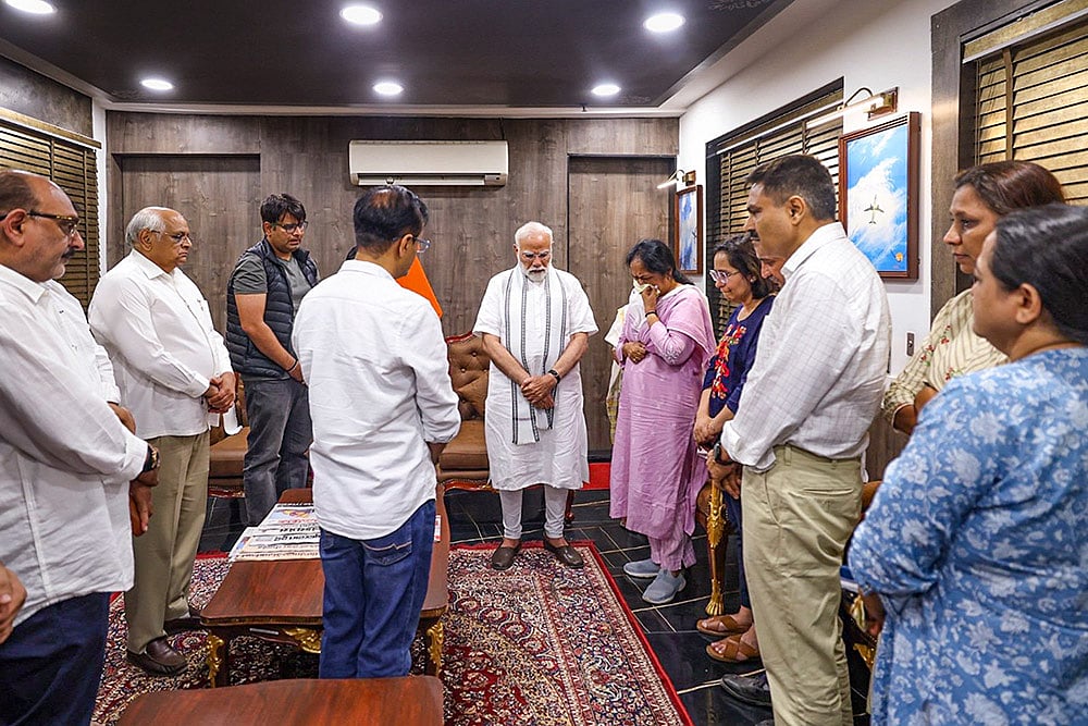 Ahmedabad plane crash: PM meets Vijay Rupanis family