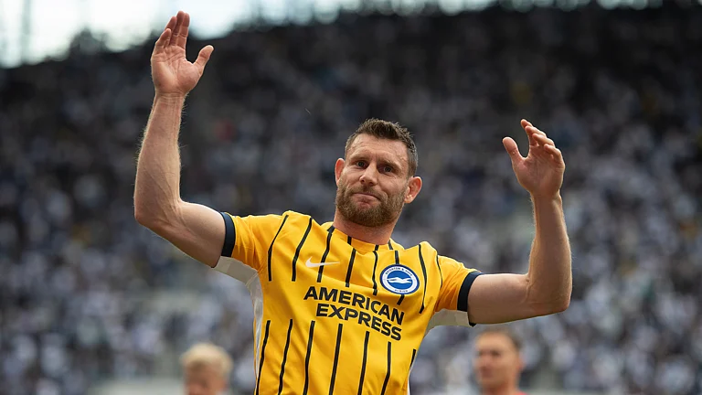 Brighton's James Milner during a match. - null