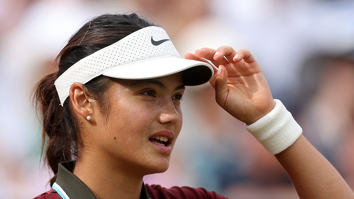 Emma Raducanu bowed out at Queen's on Friday