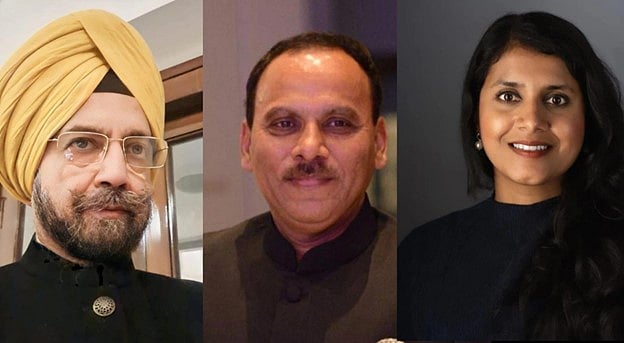 Dr. Dalbir Singh, President, GCAT; Dr. Rajni Kant Srivastava, ICMR Chair - Disease Elimination; and Ms. Madhavika Bajoria, Executive Director, Health and Nutrition Platform, AVPN