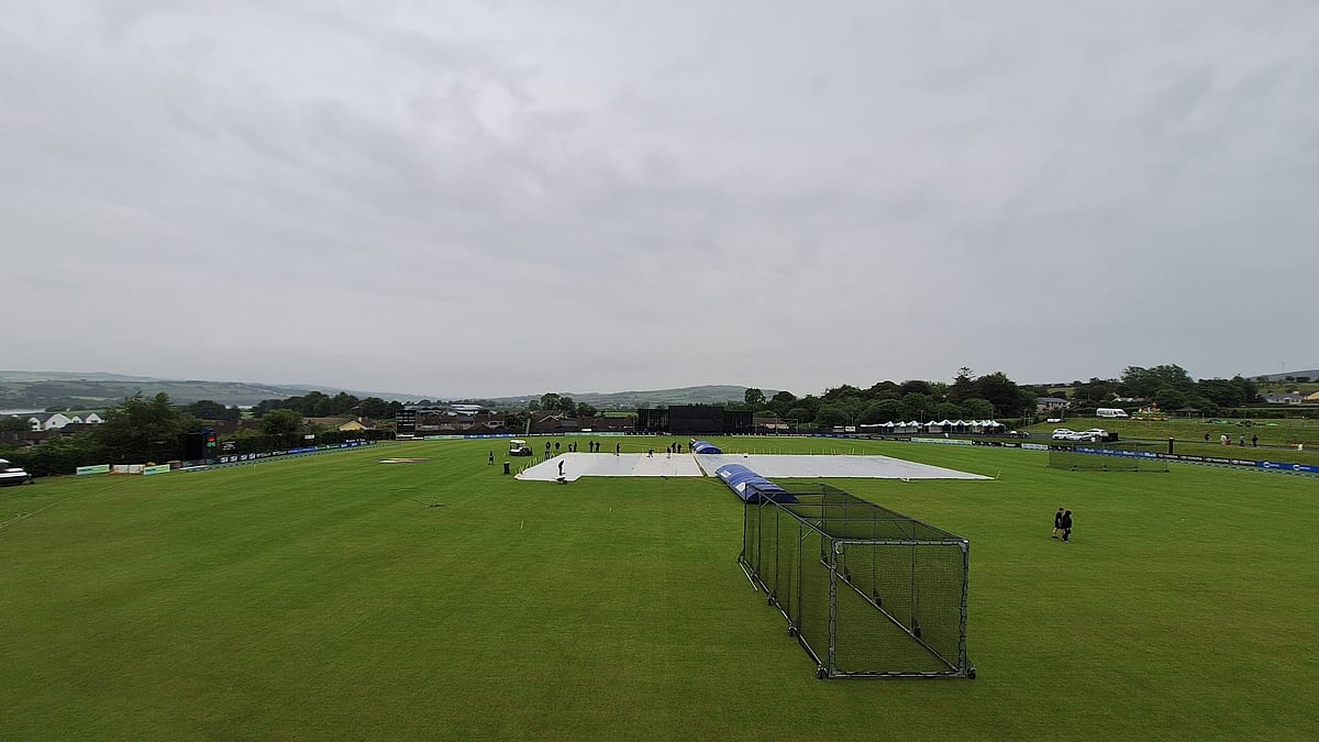 X/Cricket Ireland : The state of the venue ahead of the toss for the second T20I between Ireland and West Indies in Bready.