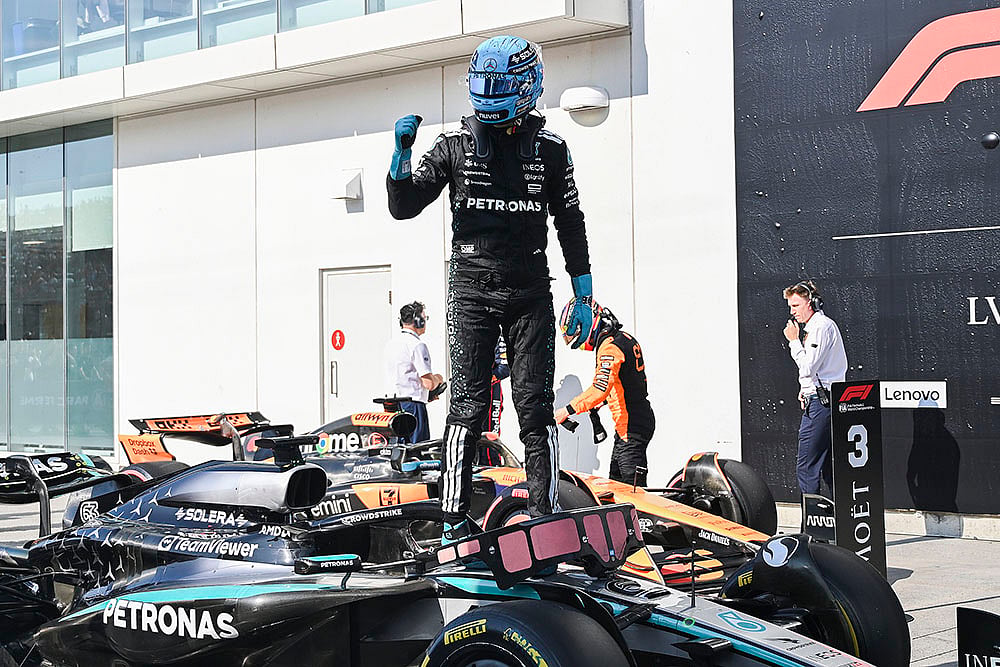 Canadian Grand Prix 2025 qualifying session in Montreal; George Russell