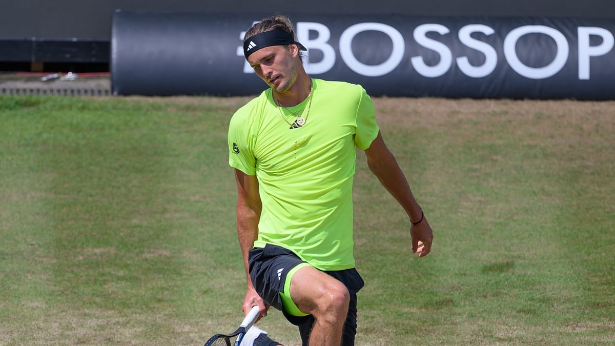 Alexander Zverev during his loss to Taylor Fritz.