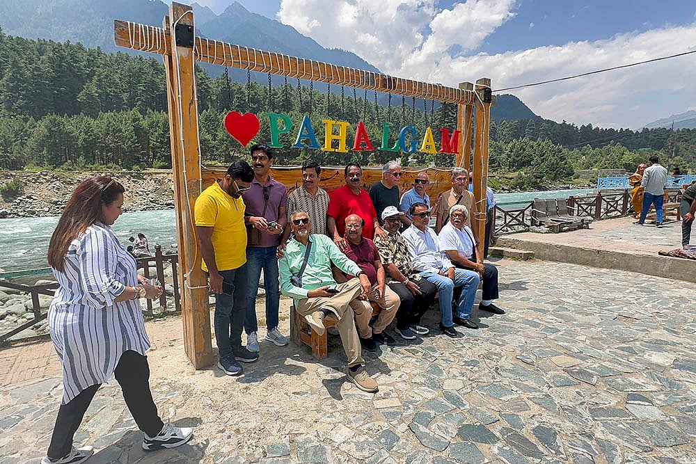 Tourists visit Pahalgam