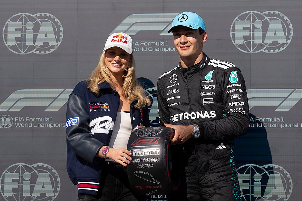Canadian Grand Prix 2025 qualifying session in Montreal; Pole position winner Russell