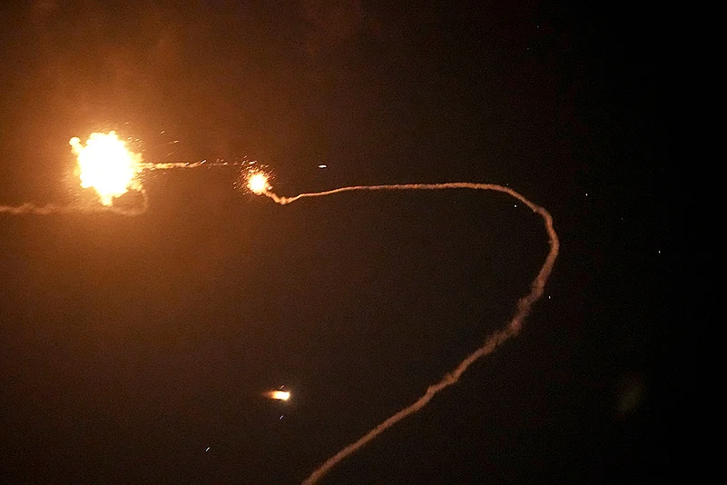 Israel Iran Mideast Wars; Iron Dome fires to intercept missiles