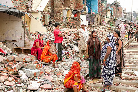 Anti-encroachment drive in Delhi's Wazirpur